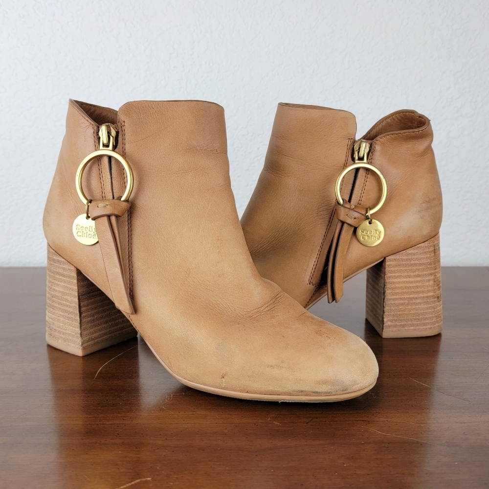 See By Chloe Louise Medium Ankle Boot Bootie 38.5/ 8.5